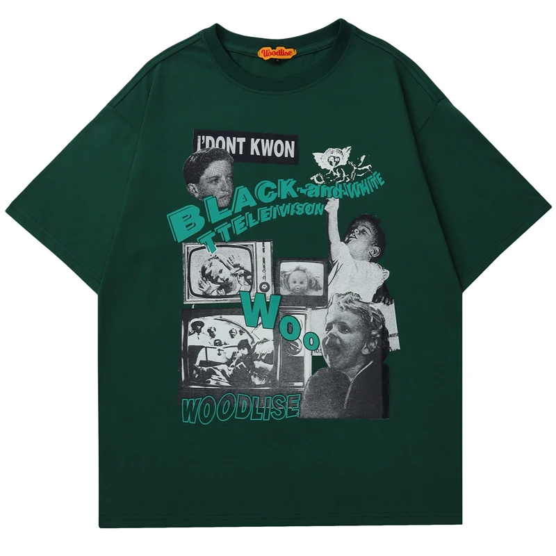 

Men Hip Hop Streetwear T Shirt Children Television T-Shirt Harajuku Cotton Tshirt Summer 2022 Short Sleeve Tops Tees Retro Style