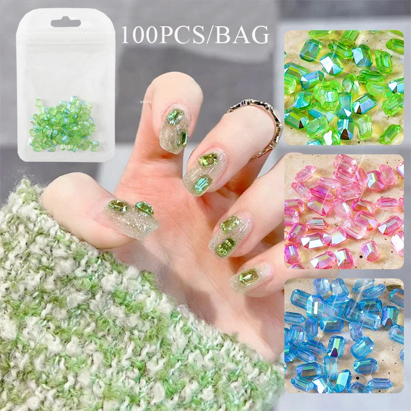 

3D Sparkle Nail Art Decorations Rhinestones Mermaid Beads Strass Shiny Resin Gem StonesGlass Beads Manicure Decoration YZL1