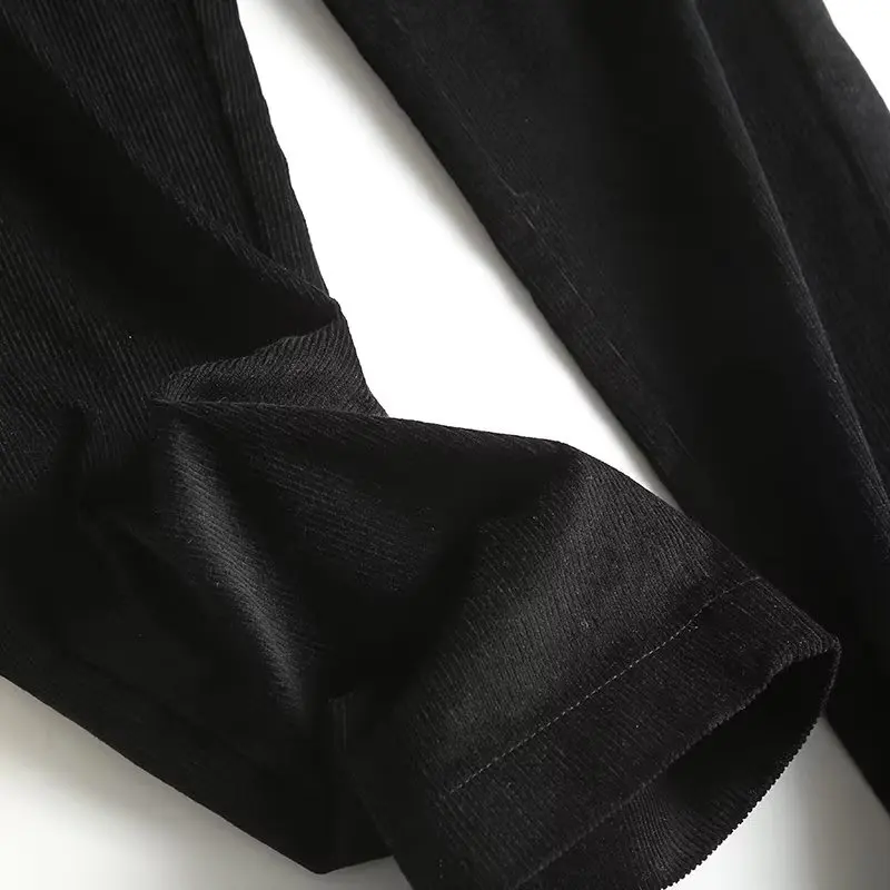 Maxdutti офисные женские однотонные вельветовые брюки для отдыха модные прямые