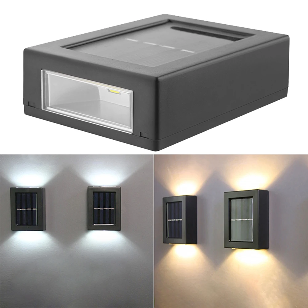 

1/2pcs LED Solar Wall Lamp Outdoor Light Waterproof Garden Decoration Lamps Stairs Fence Sunlight Lamp Street Wall Lighting