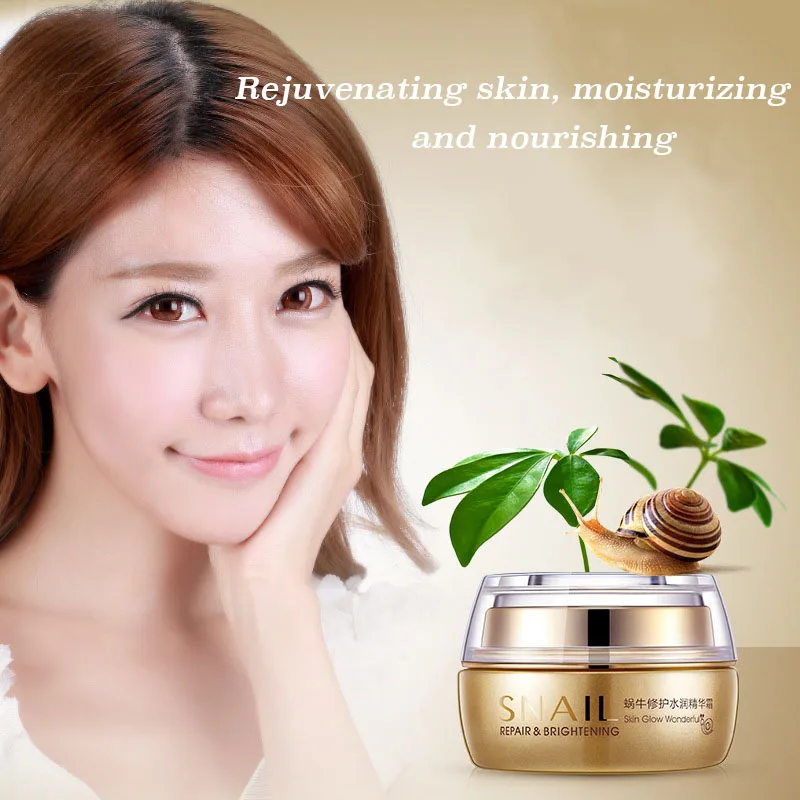 

Snail Glow Repair Day Creams Moisturizing Face Cream Hydrating Anti Aging Whitening Brighten Smooth Skin Care Ointment