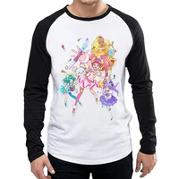 long sleeve star twinkle precure t shirt for men women white color fashion lovely design print tops tees spring clothes unisex