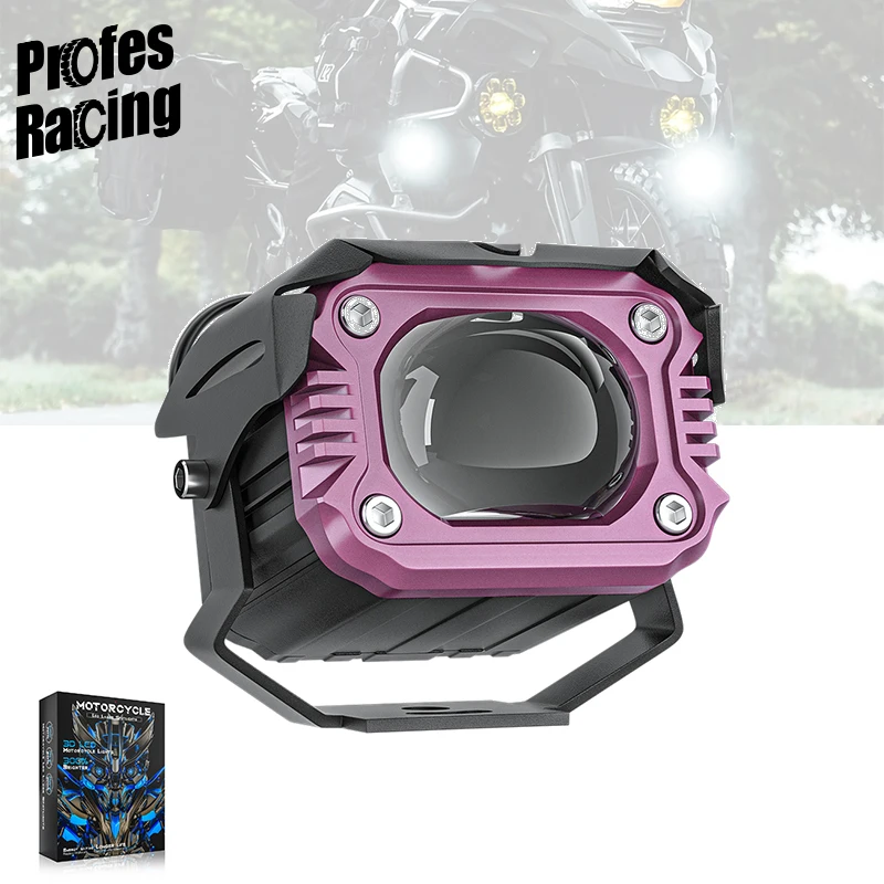 

Motorcycle Universal LED Light Vehicle Headlight Fog Light Projector Lens Spotlight Electric Auxiliary Lamp For Car Motorcycle