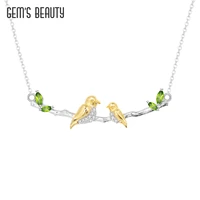 gems beauty the love of my life bird necklace for women mothers day gift jewelry for mom 925 sterling silver natural gemstone