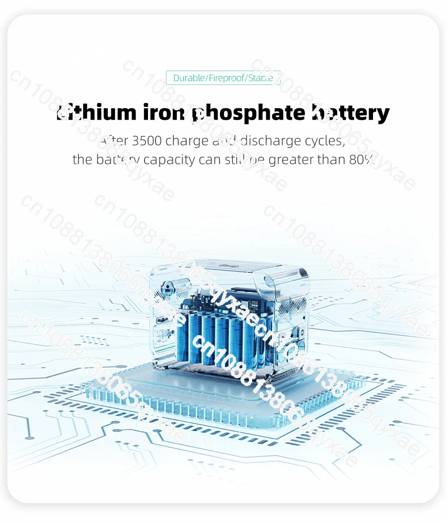 Аккумулятор LiFePO4 2000 Втч для портативной электростанции расширяющий емкость 2–24