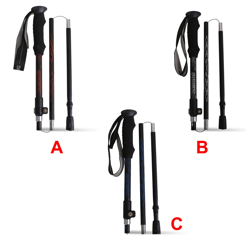 

Туристические палки, телескопические портативные, для альпинизма, альпинизма, противоударные, алюминиевого сплава