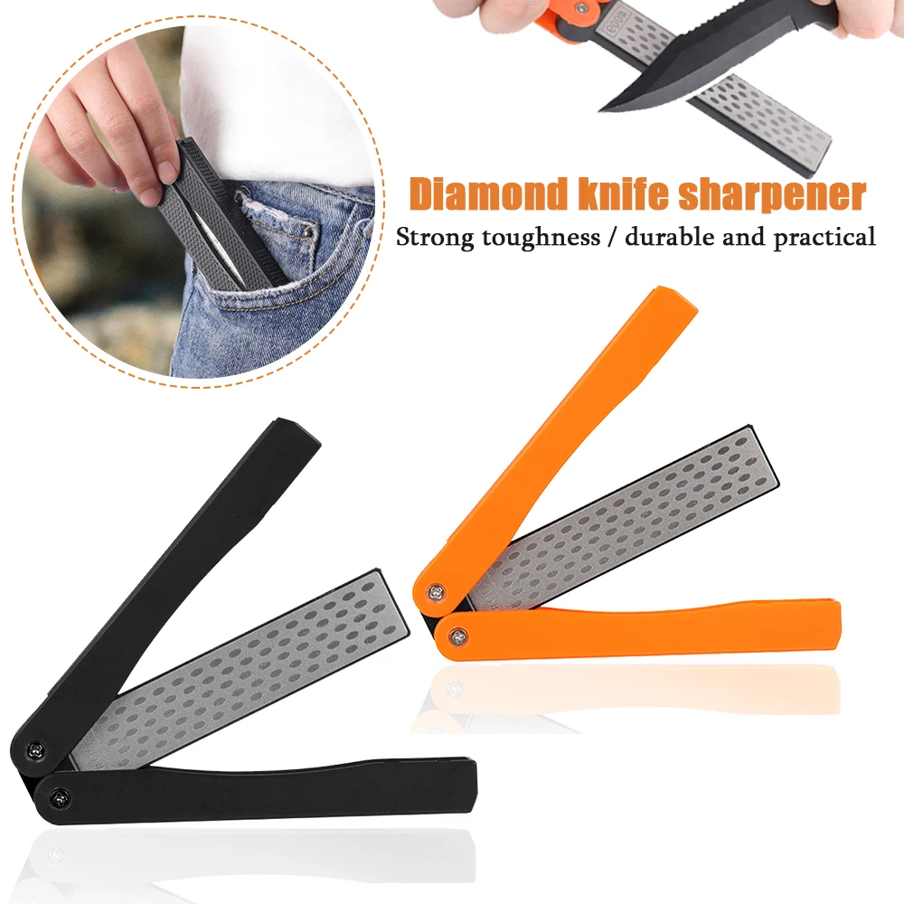 Double Sided Folded Pocket Sharpener Diamond Knife Sharpening Stone Kitchen Accessories Tool Home Outdoor Convenient Gadget