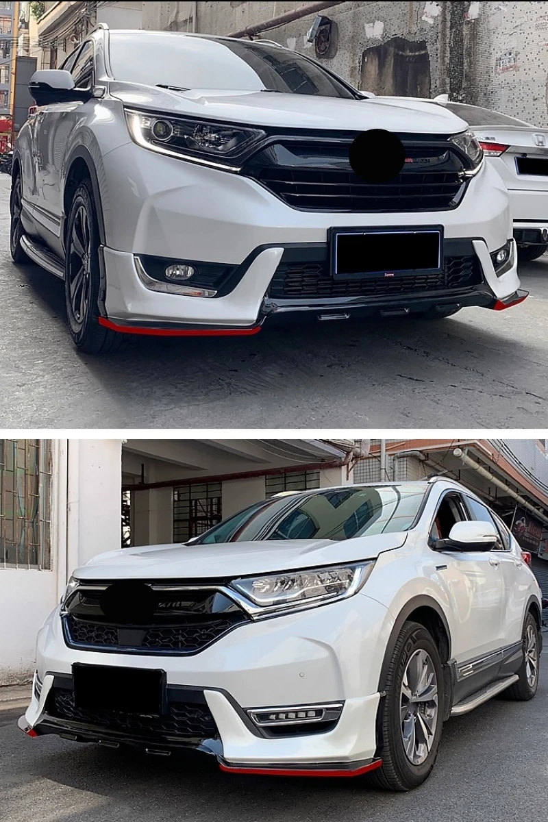 Фото Комплект кузова для Honda CRV 2017-2020, модифицированная спортивная передняя губа, задняя губа с подсветкой, неокрашенный автомобильный спойлер, аксессуары №5