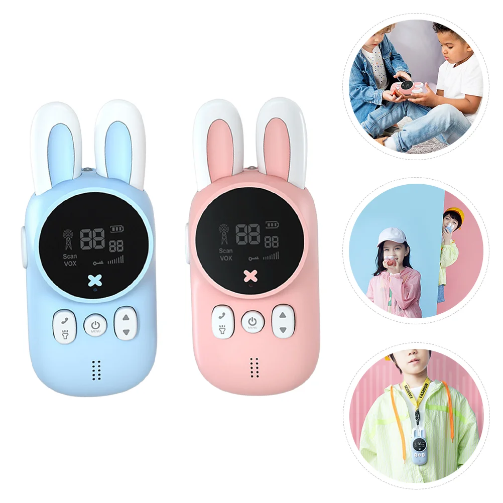 Walkietalkie Talkies Wireless Two Way Transceiverkids Toys Camping Range Hiking Distance Frequencyinterphone Mini Cartoon 