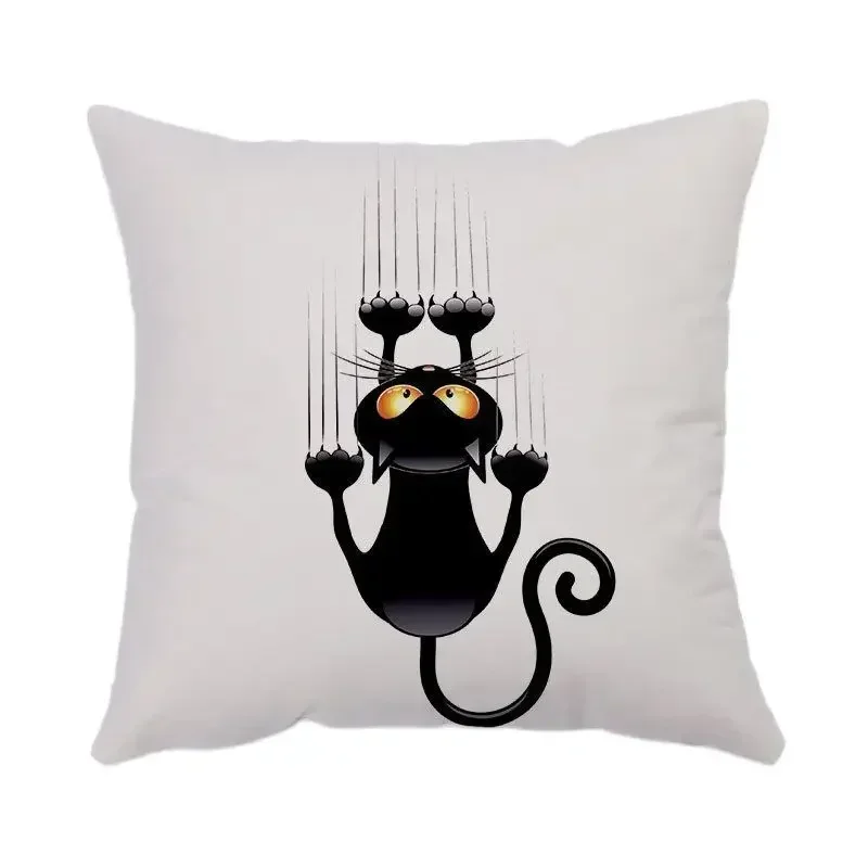 Наволочка с мультяшным котом 50x50 см современная простая декоративная наволочка