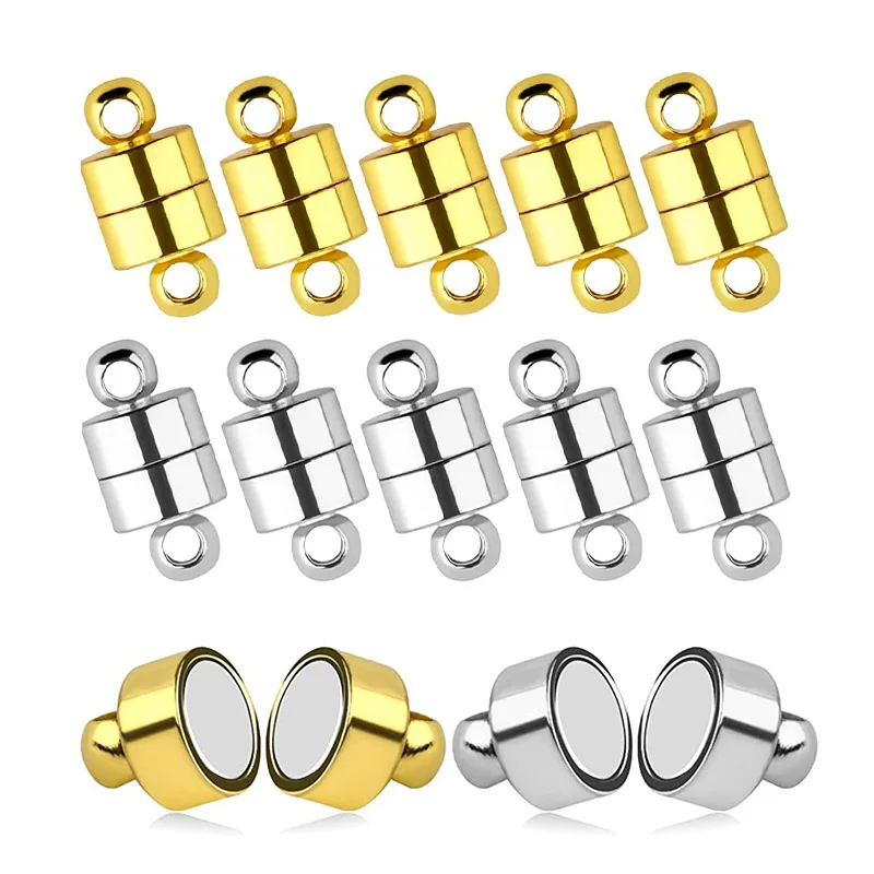 

Магнитные застежки для ювелирных изделий, медные застежки для самостоятельного изготовления украшений, ожерелий, браслетов, 5 пар