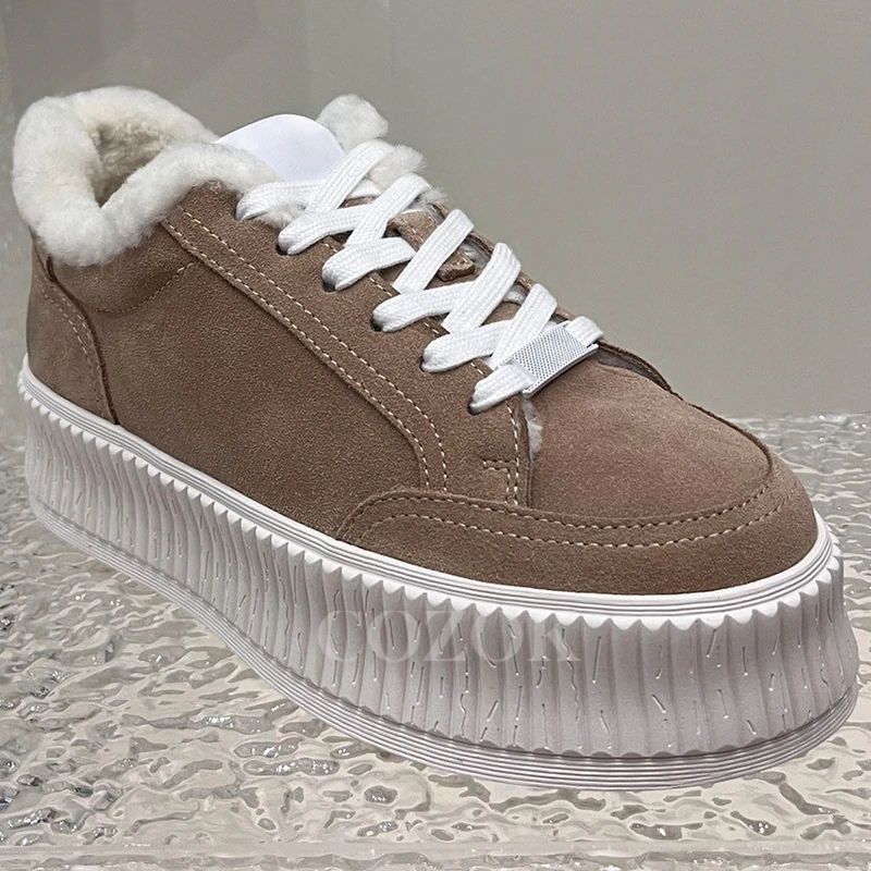 

Кроссовки женские из натуральной кожи, классический дизайн, Нескользящие, толстая подошва, универсальные, лоферы, для осени