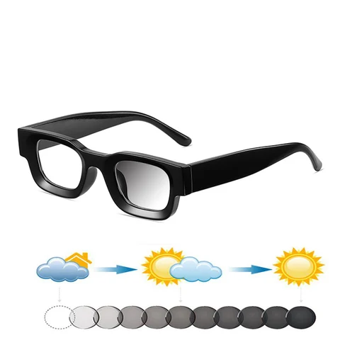 Прямоугольные наружные мини фотохромные очки для чтения с оправой ручной работы + от 0,75 до + 4