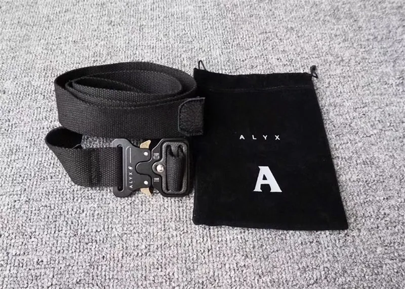 

ALYX Belt 128cm Rollercoaster Metal button canvas Hip hop street wear safety belt