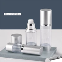 15ml30ml50ml uv silver vacuum spray bottle lotion bottle transparent bottle body airless pump perfume essence sub bottle