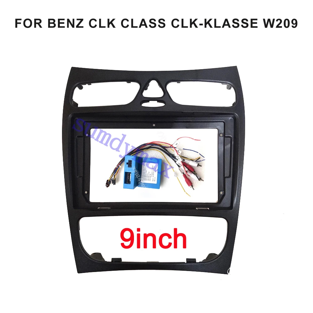 

9 Inch 2 Din Car Radio Plastic Fascia Plane Frame for Benz CLK Class W209 W203 C65 C200 CLK320 G500 W463 Vaneo Vito car panel