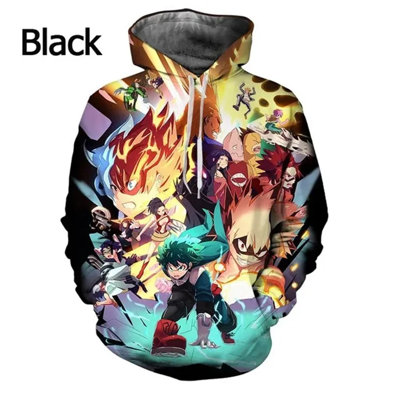 

Толстовка мужская с 3D принтом My Hero, унисекс, свитшот, детский Забавный милый пуловер, Женская толстовка в стиле Харадзюку