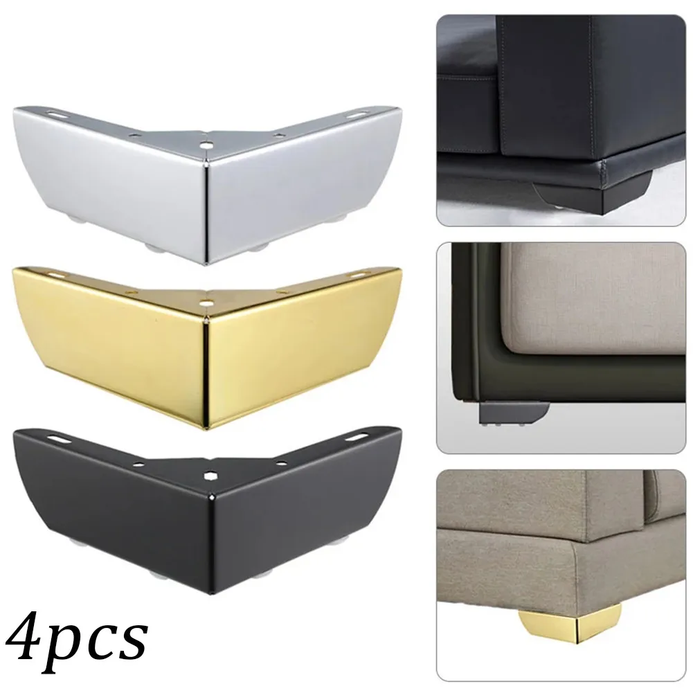 4Pcs Durable Heavy Load Bearing Furniture Legs Metal Cabinet Three-pronged Feet Triangle Sofa Legs DIY Furniture Hardware Legs