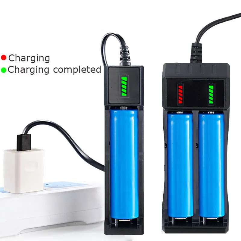 

18650 Battery Charger 1 / 2 / 4 Slots Dual For 18650 Charging 4.2V Rechargeable Lithium Battery Charger