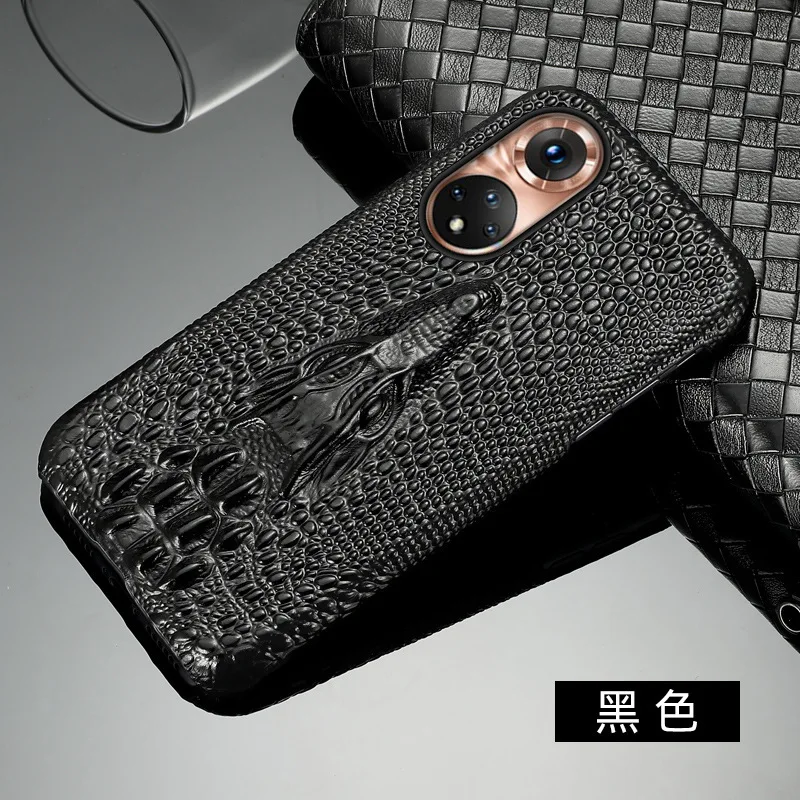 Crocodile Genuine Leather Mobile Phone Cases For Honor 50 Pro Luxury Full Protection Cover For Honor50 Se 360 Full Coque Case