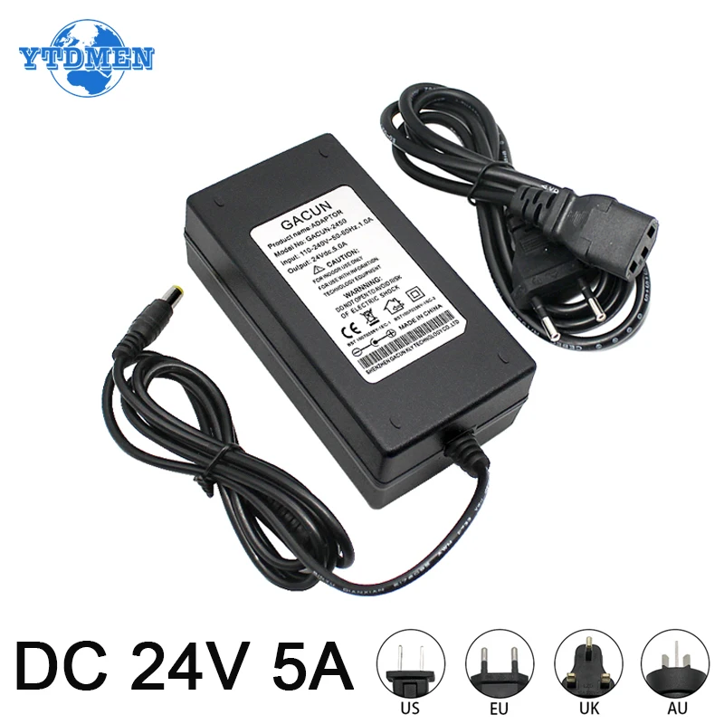 Adaptador de Alimentação dc 24 v 5a 8a Fonte de Alimentação de Comutação ac 100v240v Universal Carregador ue Eua au uk Conversor para Hoverboard 24 Volts