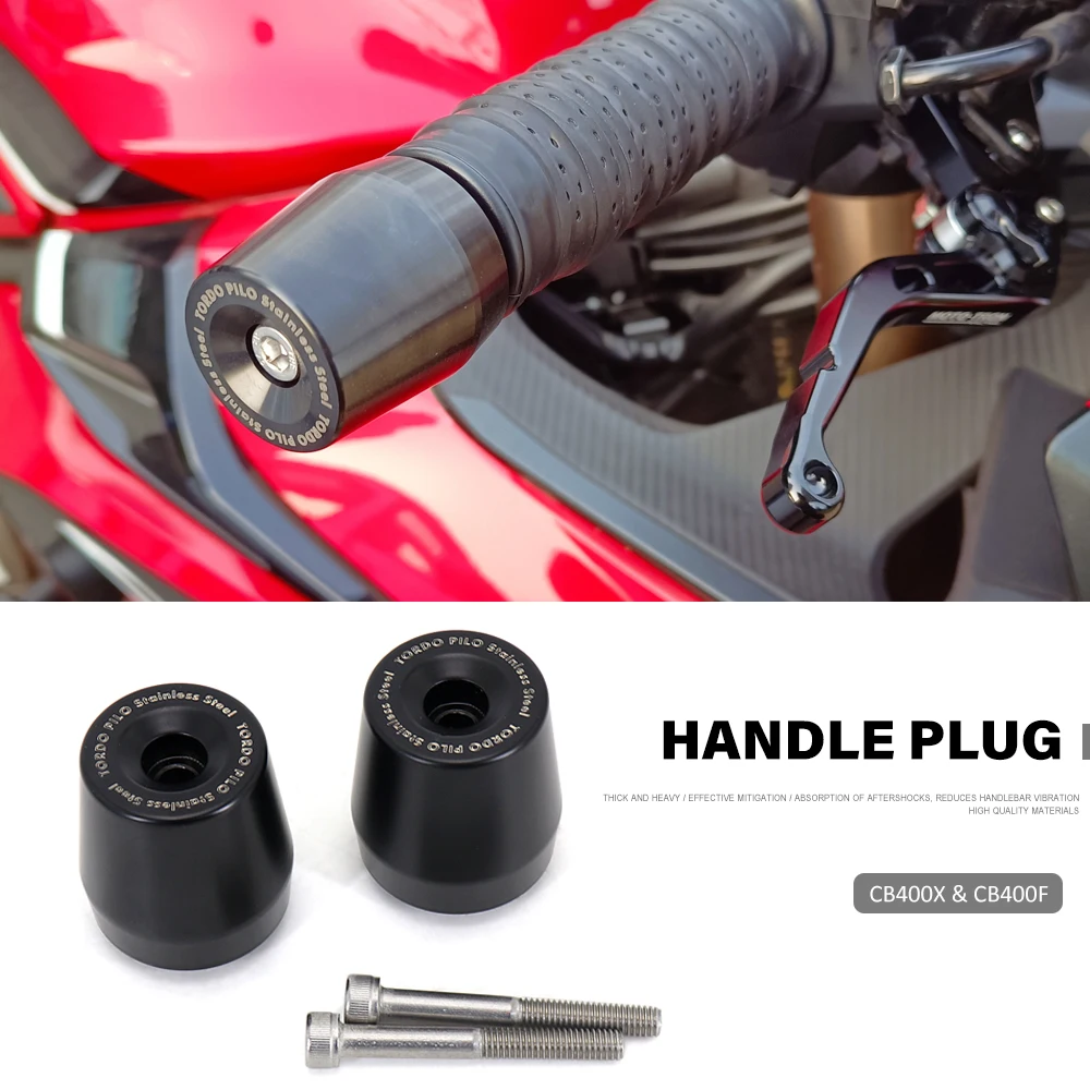 

2 Color Motorcycle Accessories Handle Bar Ends Plug Grips Handlebar Plug Caps Slider For Honda CB400X CB400F CB 400X CB400 F