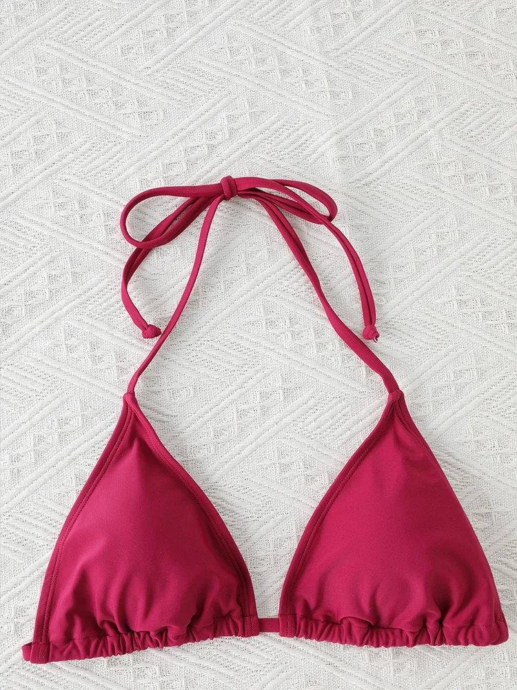 Женский комплект бикини-стринги сексуальный купальник на шнуровке сбоку