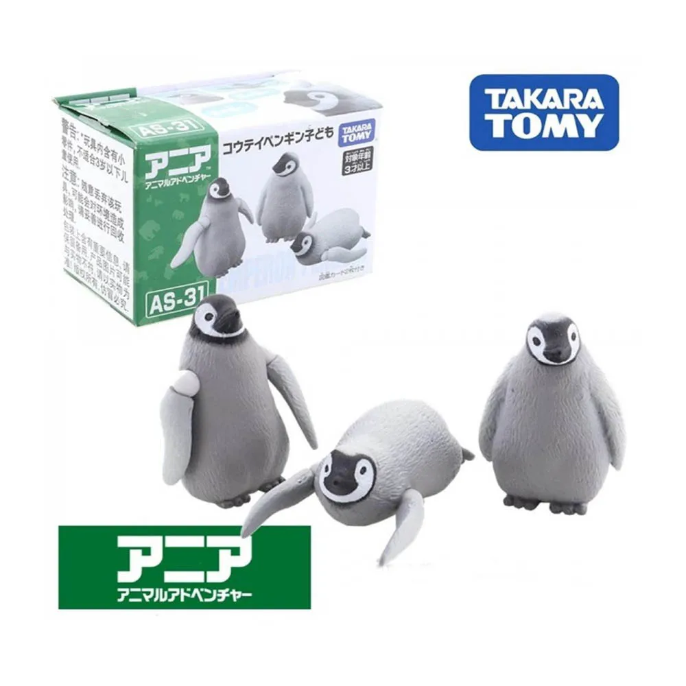 

Takara Tomy Tomica Ania AS-31 Emperor Penguin kids puppet hot educational ABS mini animal figures cute baby dolls
