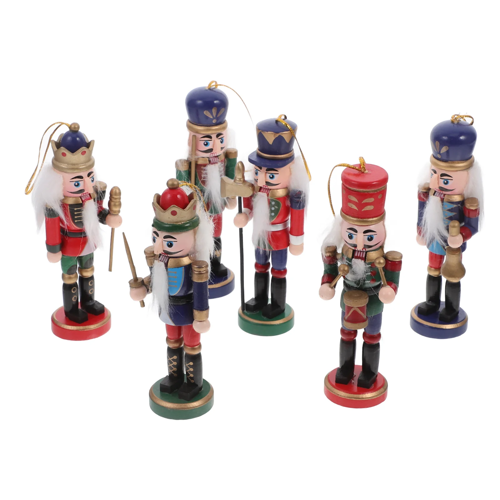 6 шт. украшения Щелкунчик 12 см кукольный солдатский орнамент кулон набор из шести