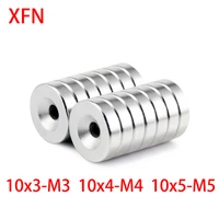 10x3mm strong neodymium magnets with hole dia 10mm countersunk ring hole rare earth round n35 magnet strong 10x4 10x5