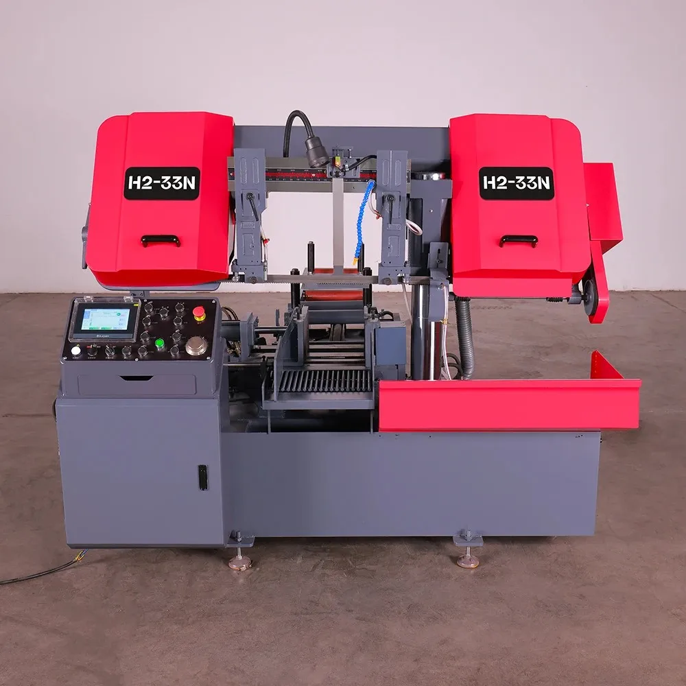 Высокая стабильность LUNYEE 4000 Вт 75 м/мин LYH2-33N горизонтальная ленточная пильная