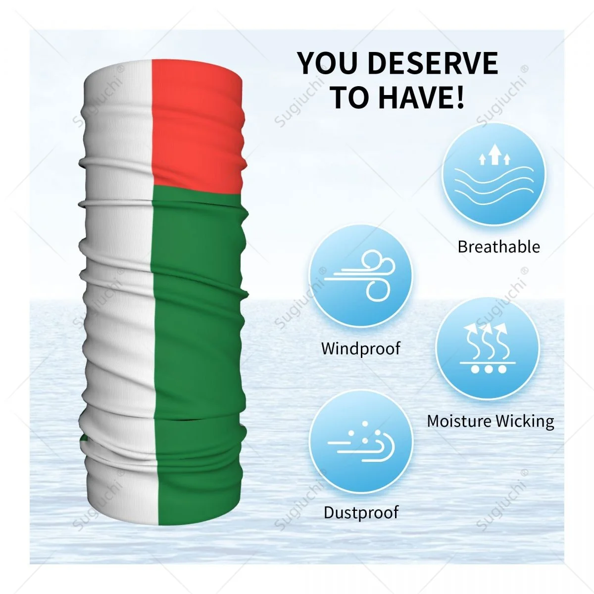 Унисекс мадагаскарский флаг шейный платок шарф маска для лица шарфы