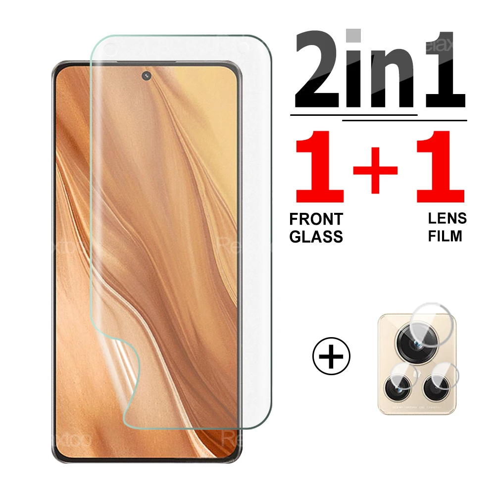 

Гидрогелевая пленка 2 в 1 для Oppo Realme GT2 Explorer Master, Защита экрана для Realme GT2pro GT2, пленка для объектива камеры HD, без стекла