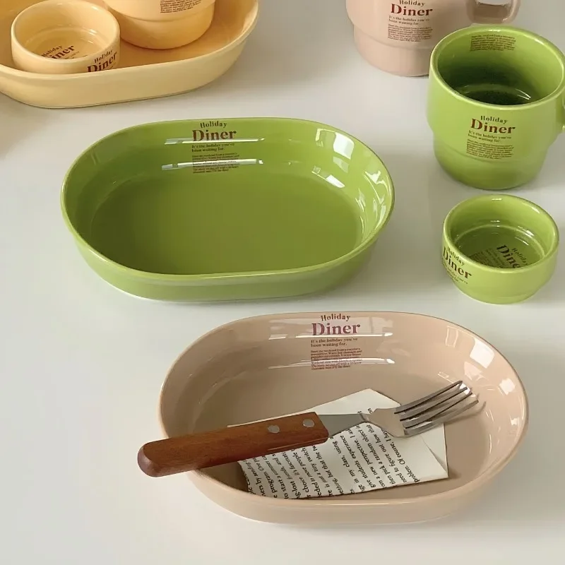 Керамическая тарелка для дома Западная круглая обеденная креативная