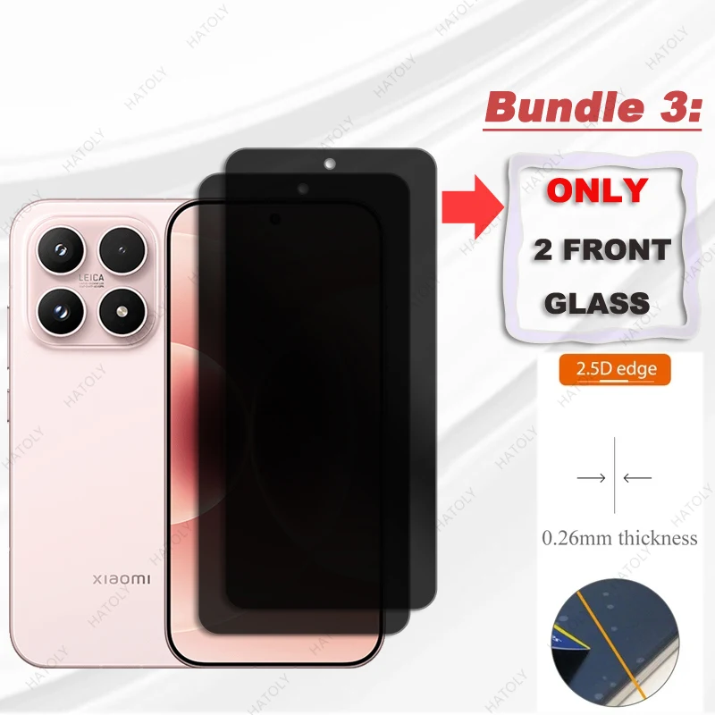 Фото Стеклянная защитная пленка для экрана Xiaomi 17 5G, антишпионское стекло для камеры, антибликовое стекло для Xiaomi 17 №1