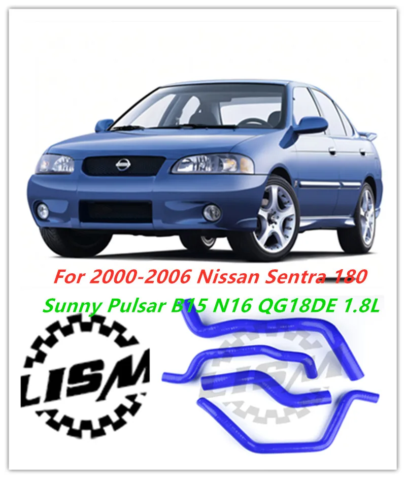 

4pcs Silicone Radiator Hose For 2000-2006 Nissan Sentra 180 Sunny Pulsar B15 N16 QG18DE 1.8L Replacement Auto Part 01 02 03 04