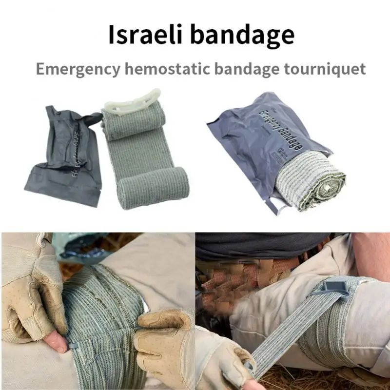 

2022 6inch Israel Bandage Outdoor First Aid Traumatic Hemostatic Bandage Tactical Emergency Compression Bandage Army Aid