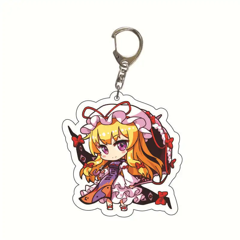 Фото Аниме Touhou Project брелок для косплея Hakurei Reimu Kirisame Marisa костюм кулон реквизит акриловый брелок для ключей Рождественский подарок №3