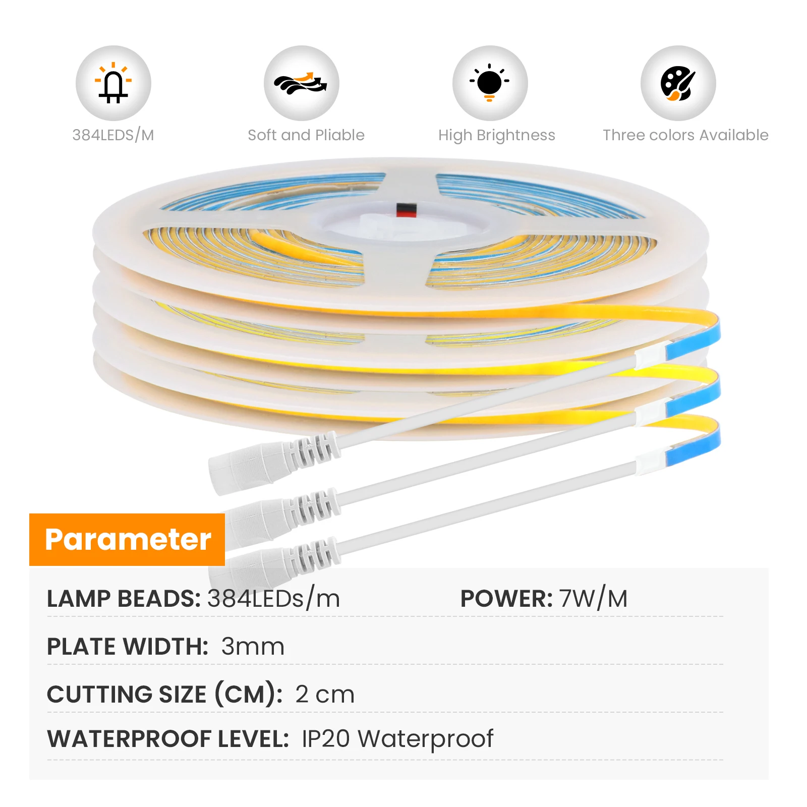 

HEGEHE Светодиодная лента COB 384LED/м 12В/24В