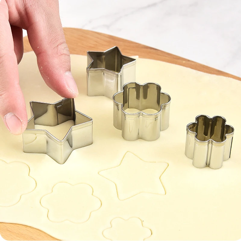 

DIY Flower Kitchen Tool Baking Kitchen Accessories Stainless Steel Cake Mold Set Biscuit Mold Cookie Chocolate Cake Baking Set