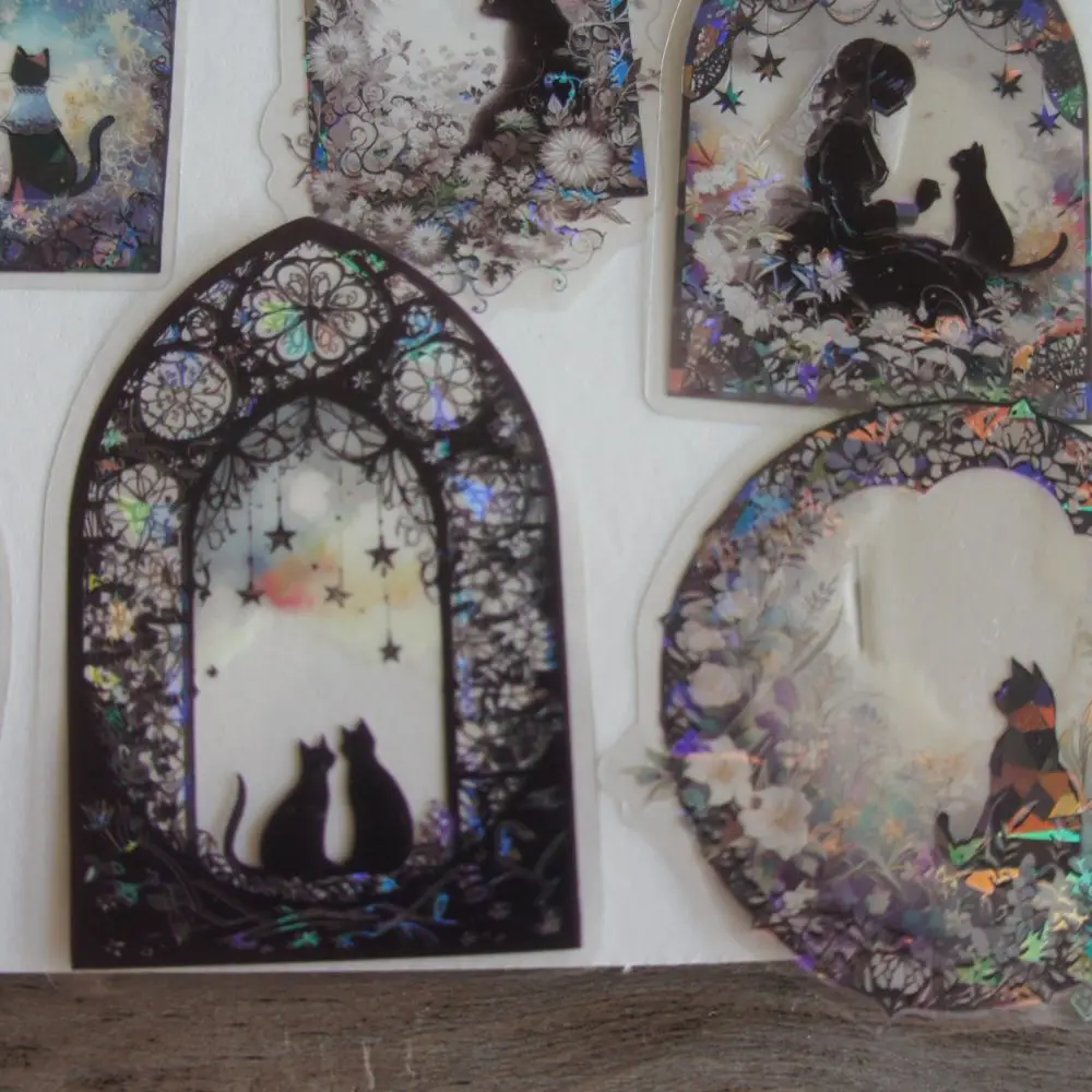 18 шт. лазерный ромбовидный узор кружево круглый кот лебедь конвалія дизайн ПВХ