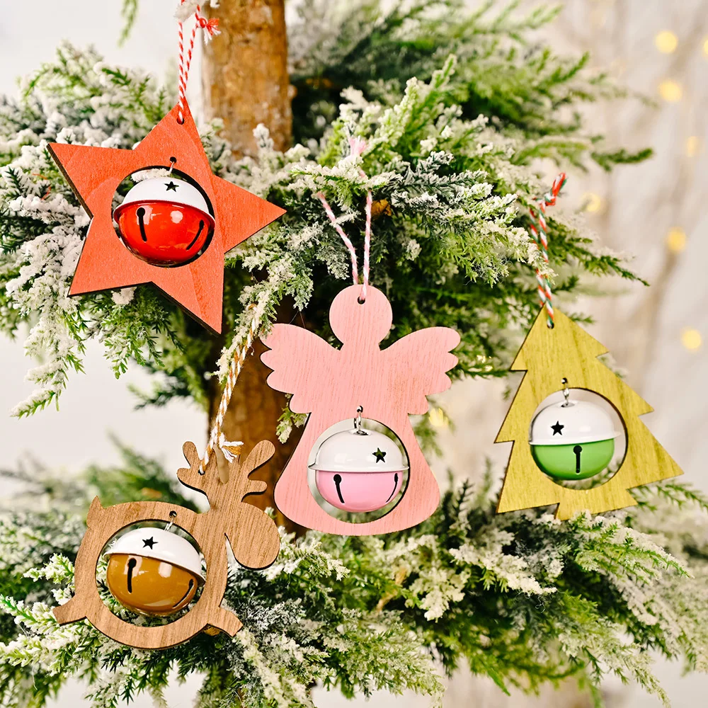 

New Christmas Decoration Non-woven Bell Hangings Tree Pendant Scene Dressing Four Ornaments Six Options Available Free Shipping