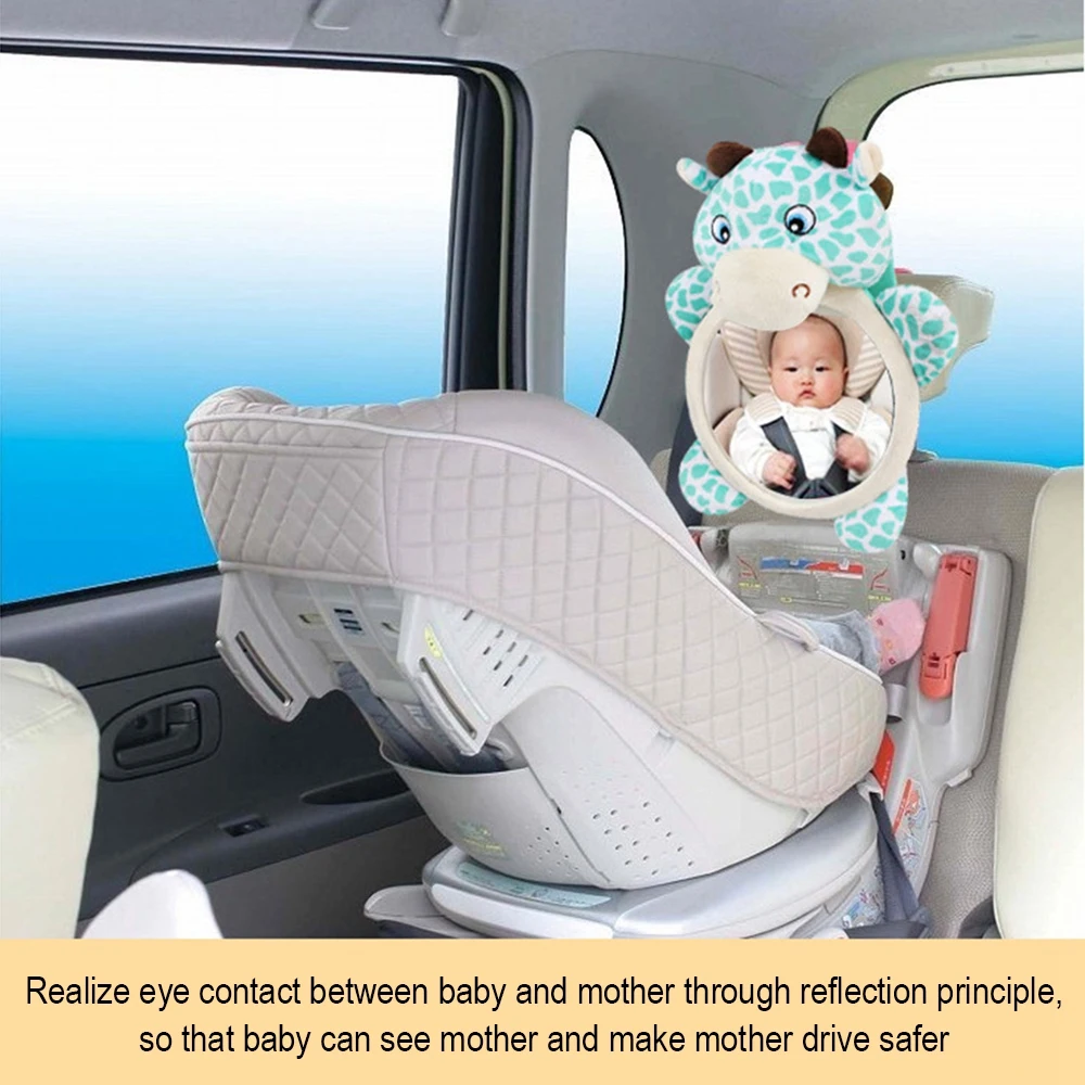 Милое детское зеркало заднего вида, регулируемое безопасное автомобильное детское зеркало, подголовник заднего сиденья, зеркало заднего вида, детский монитор безопасности