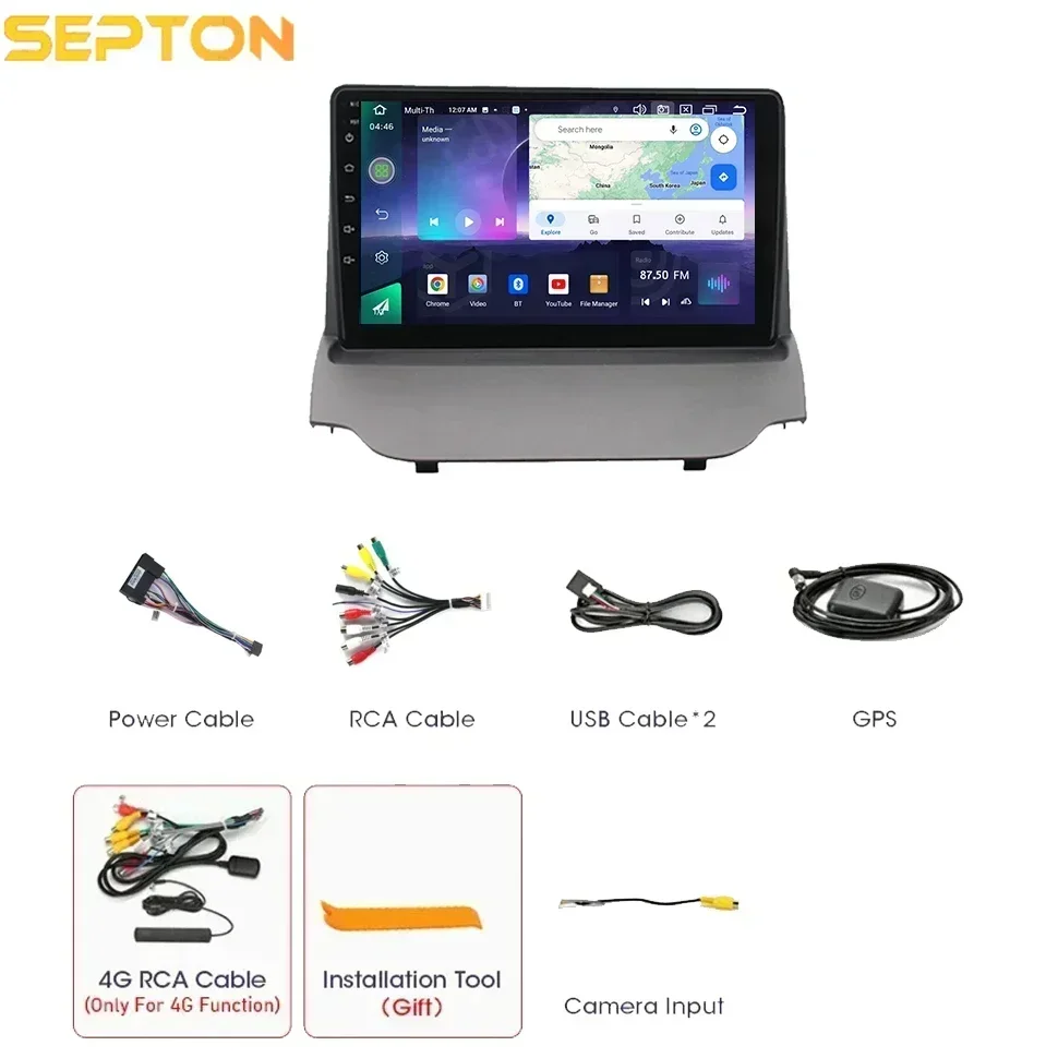 Экран автомобильного радио SEPTON Android для Ford Ecosport 2013 2014 2015 2016 2017 мультимедийный