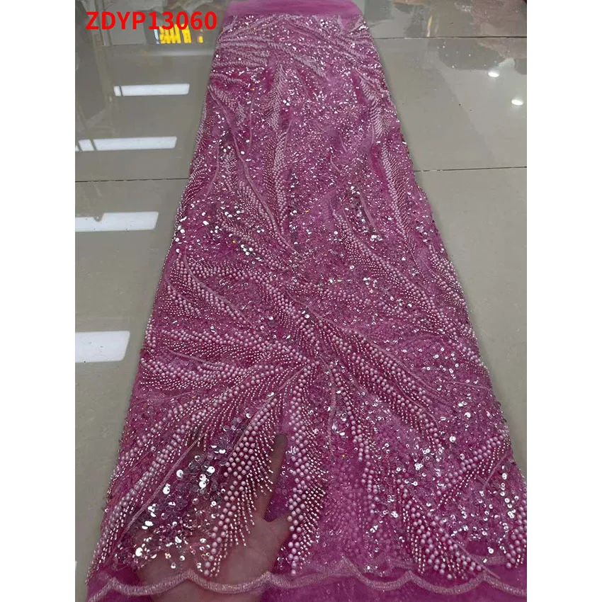 Африканская одежда вышивка бисером блестки кружевная ткань тюль сетка