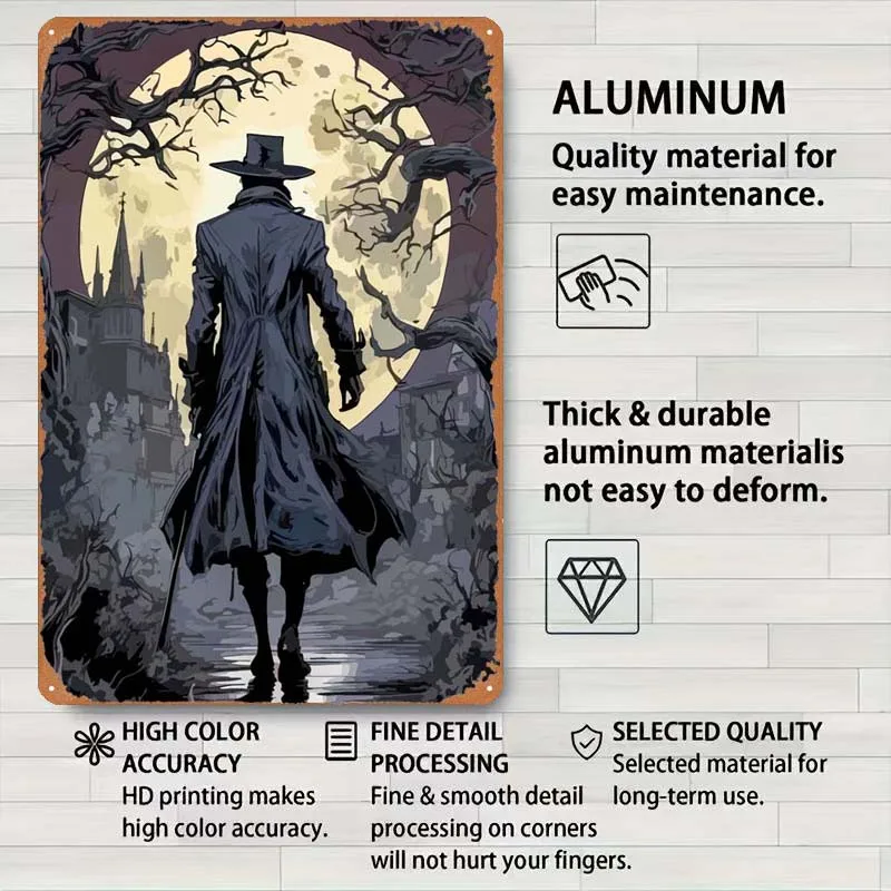 Металлический знак украшение на Хэллоуин декор для гостиной мужские винтажные