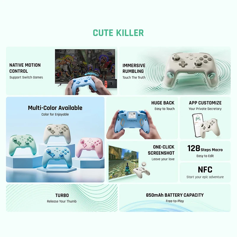 BIGBIG Won беспроводные игровые контроллеры для переключения геймпада с