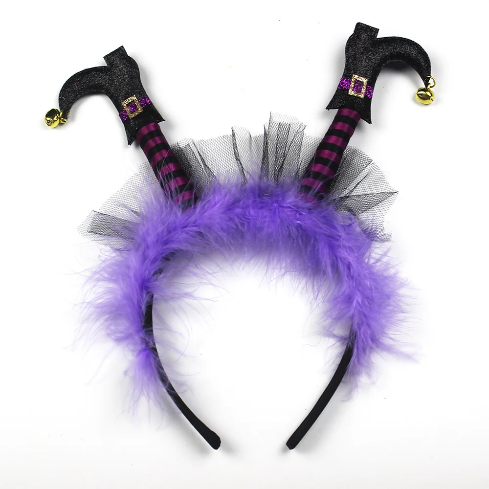 

Halloween Witch Feet Spider Hair Hoop Headdress Hair Hoop Holiday Ball Hair Hoop Funny Terror Head Hoop