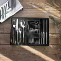 household free shipping tableware set christmas luxury gift dessert spoons western knife fork vaisselle cuisine kitchen gadget