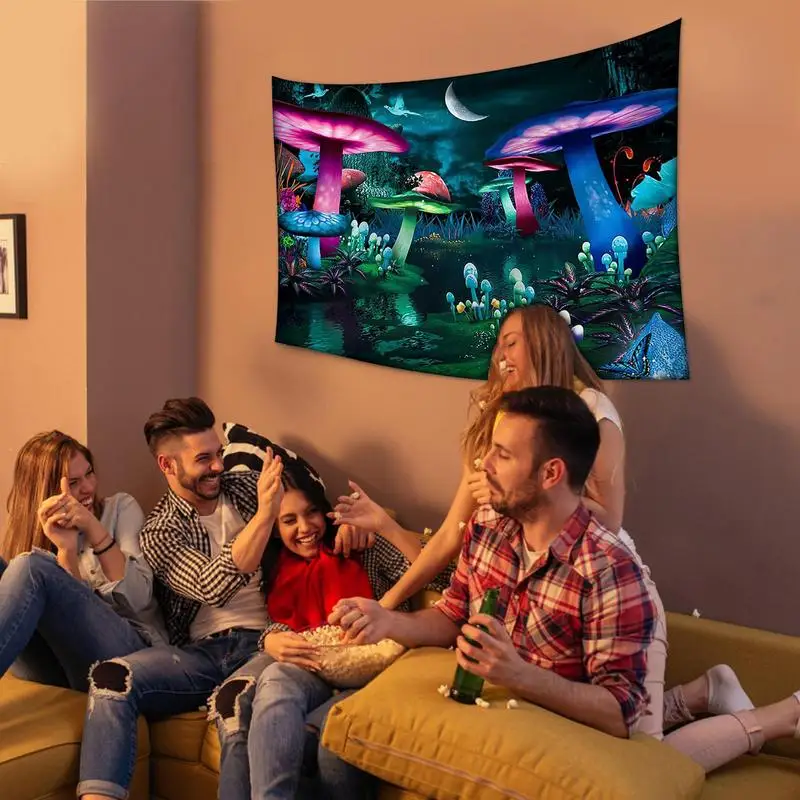 Сказочный гобелен в виде грибов мечты украшение на стену Галактика Космос